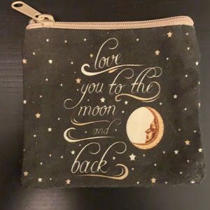 Vintage “Love you to the moon and back” coin purse
